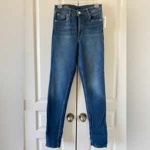 Divided H&M Slim Hight Waist Jeans - Blue